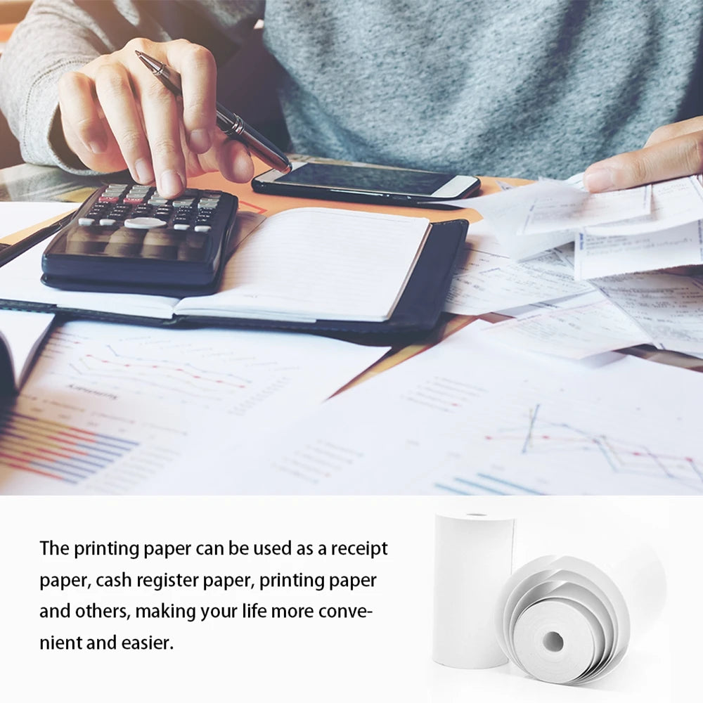 Rotoli di carta termica da 10 pezzi – 57 × 25 mm