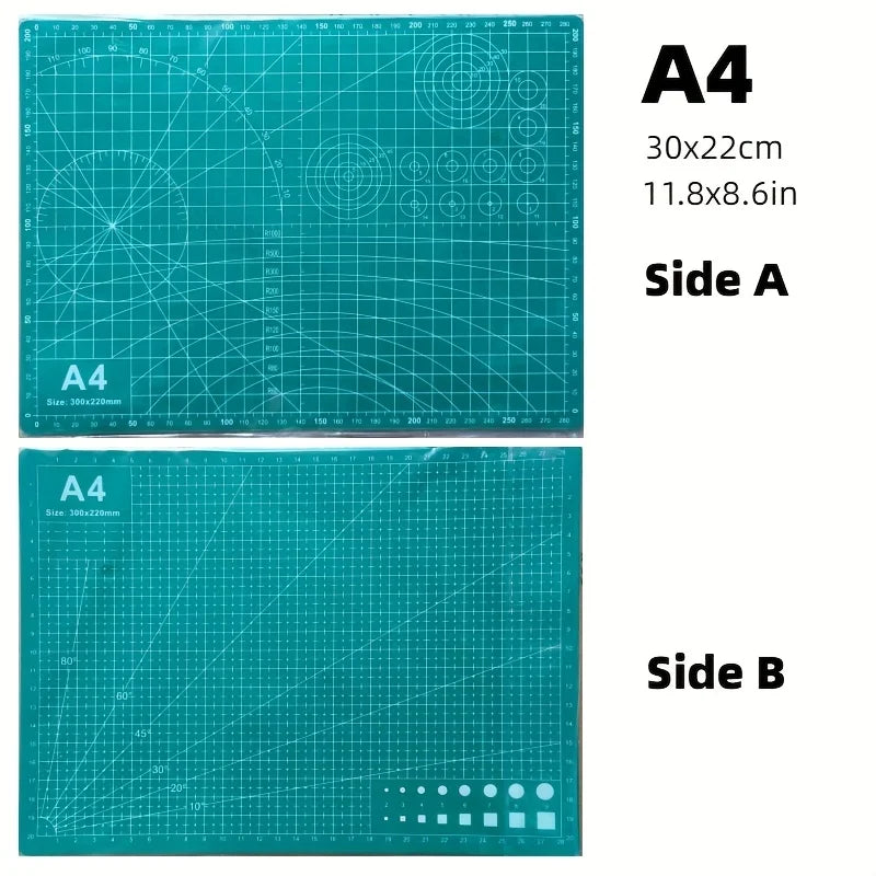 Gridded PVC Craft Cutting Mat, A3 or A4