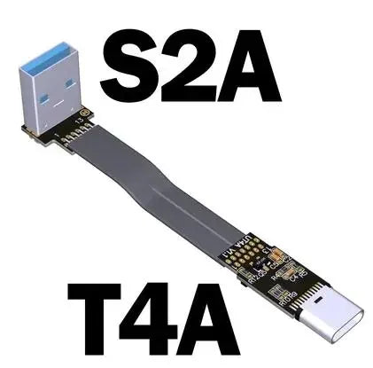 Cable de extensión plano tipo cinta USB 3.1, USB-C / USB-A