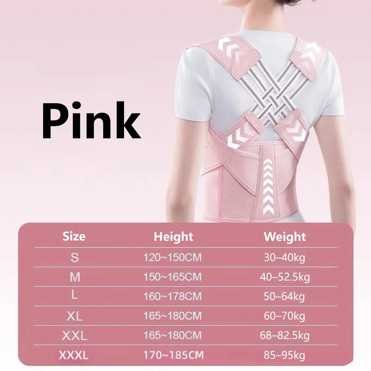Adjustable Cross-Strap Posture Support Belt, S–XXL