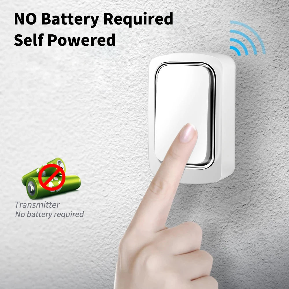 Kit di campanello wireless autoalimentato SIXWGH, 38 suonerie