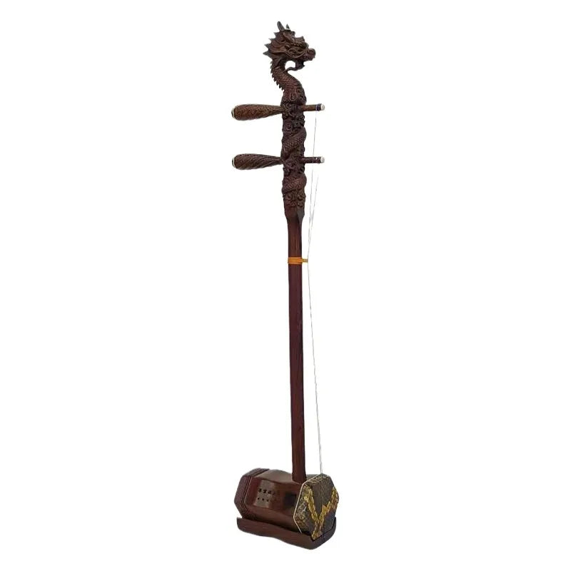 Erhu drewniane z detalem smoka na głowie
