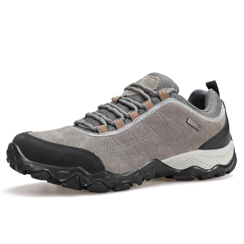 Chaussures de randonnée en daim pour hommes avec semelles extérieures en caoutchouc