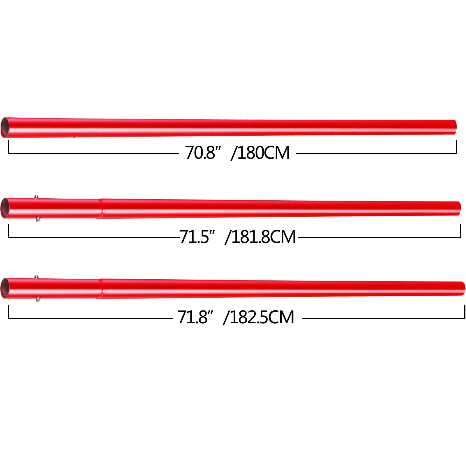Concrete Bull Float Kit 1200x200mm with 4 Handles Round End Trowel