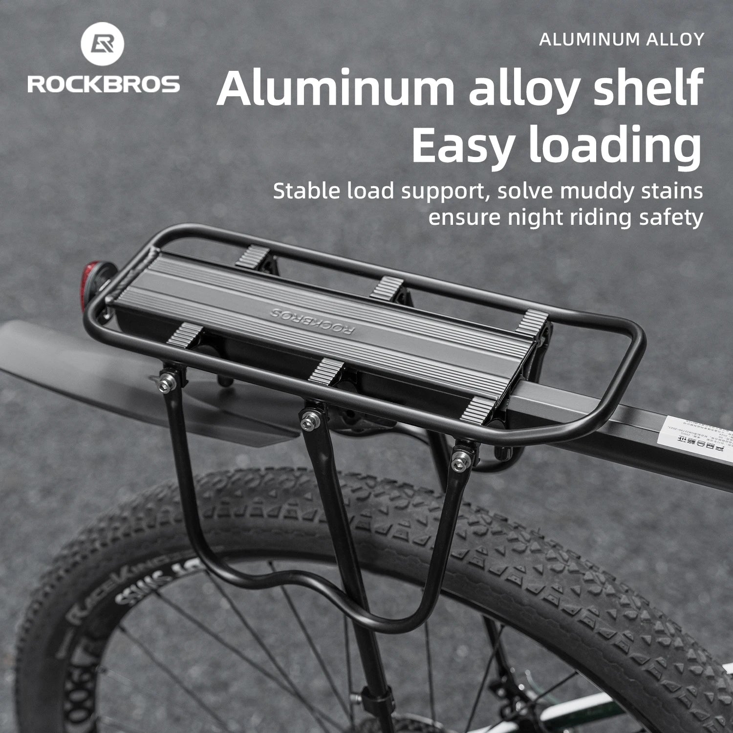 Aluminum Alloy Bike Rear Rack 25kg Detachable Cargo Carrier