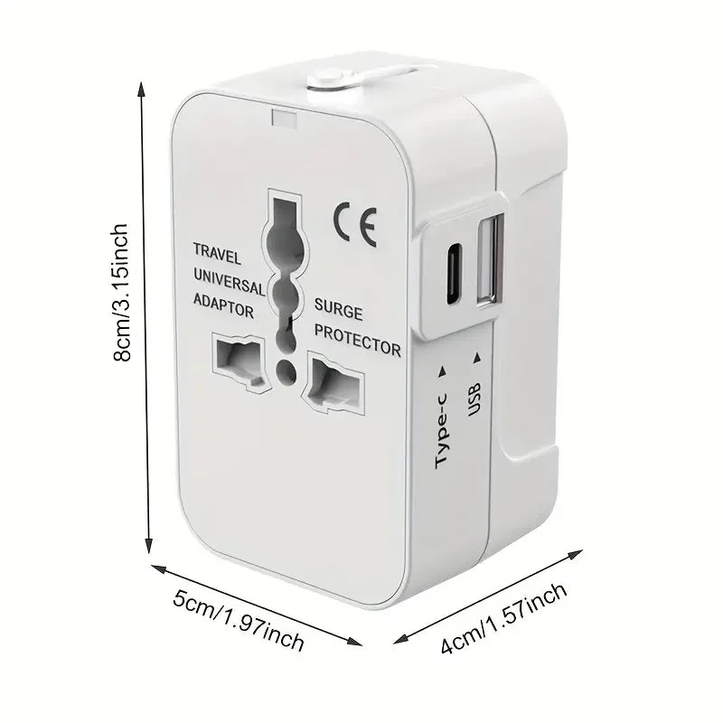 HHT202 Universal Travel Adapter - USB Options