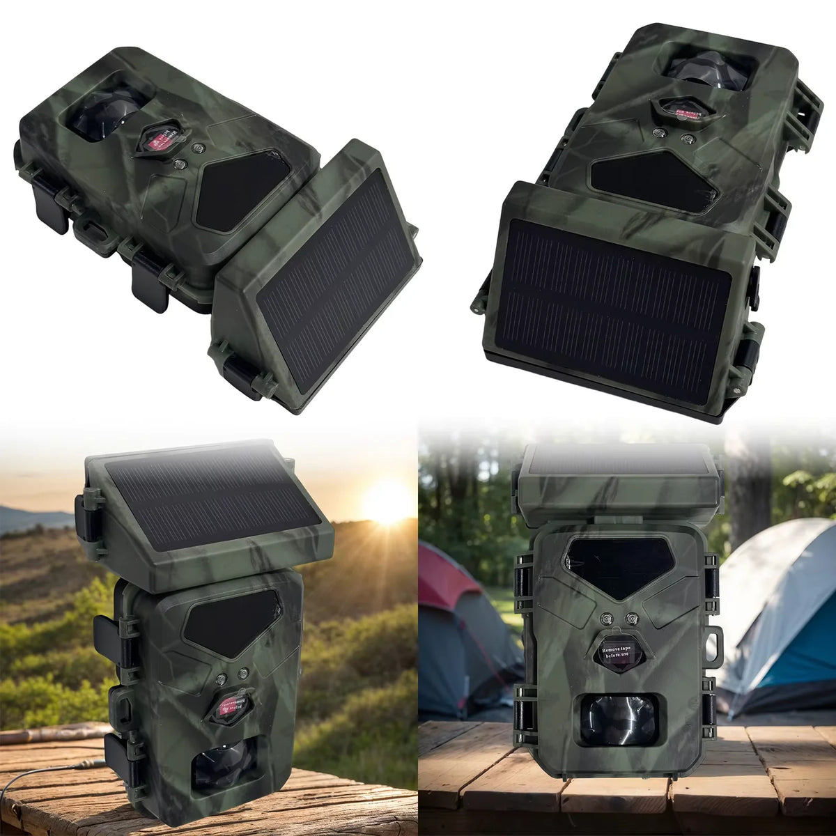 Mini Solar Trail Camera, 20MP 1080P Night Vision IP65 Waterproof, 0.5s Trigger Deer Scouting Wildlife Monitoring Outdoor - Spy-shop.com