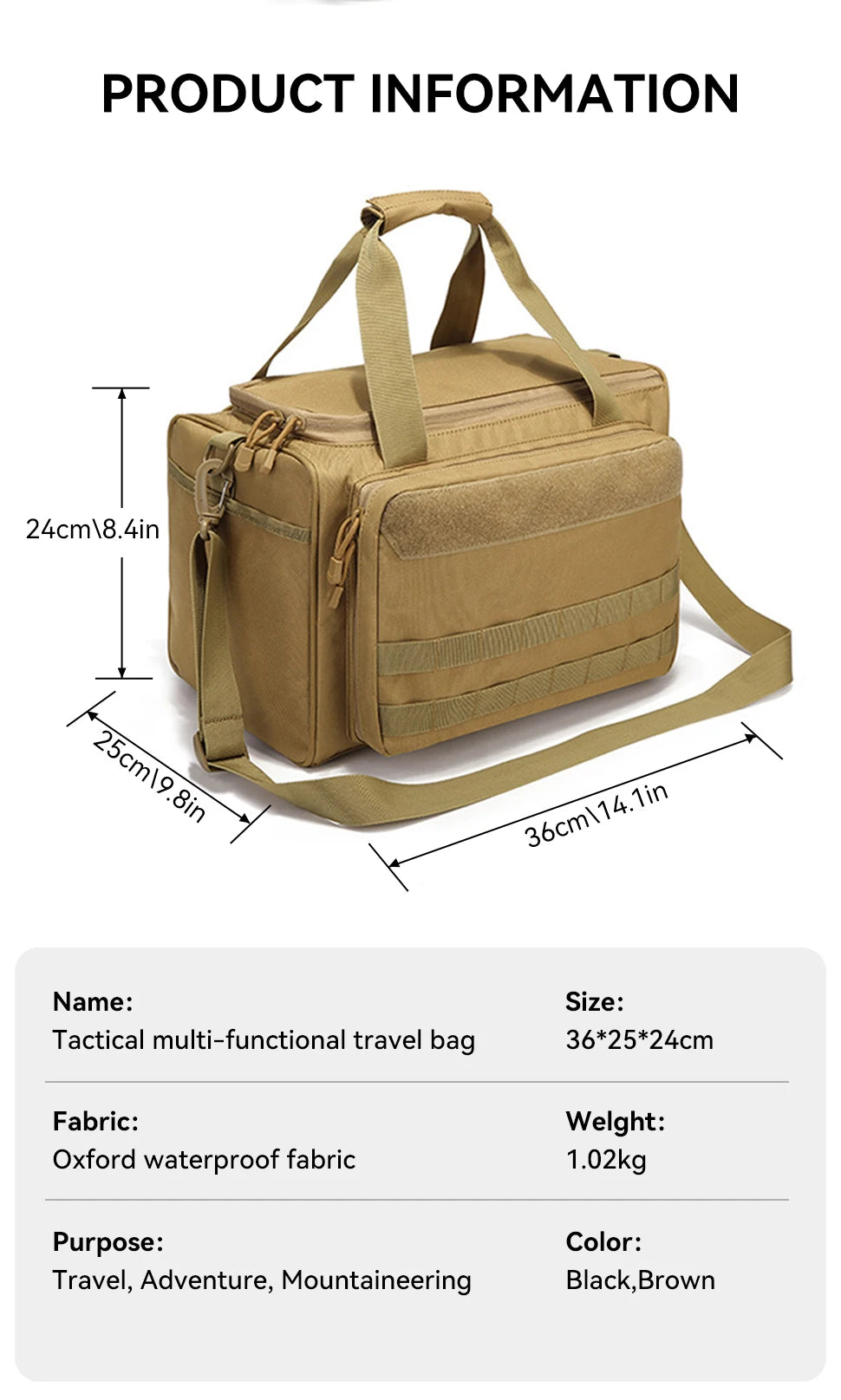 Tactical Gun Range Bag with Padded Compartments