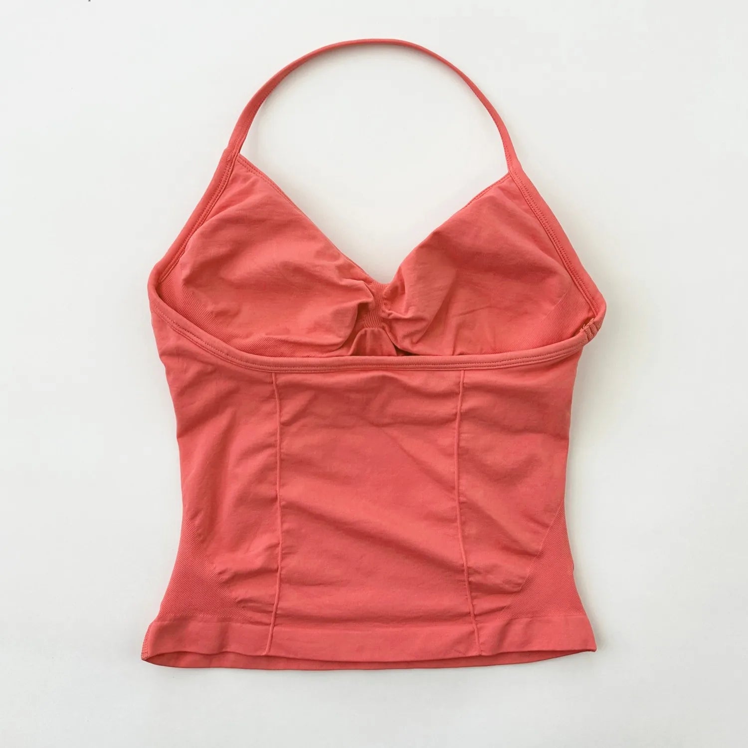 ARFTE Longline Strappy Gym Top Backless Gym Clothes Women Scrunch Built-in Bra With Removable Cups Yoga Tank Tops 