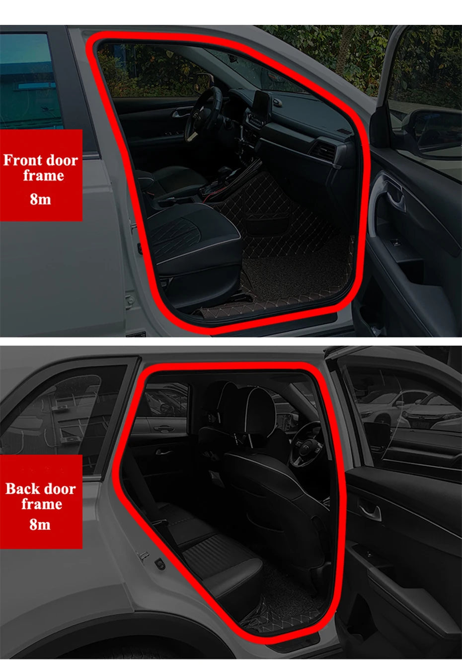 Car Door Seal Strip Double-Layer Weatherstripping