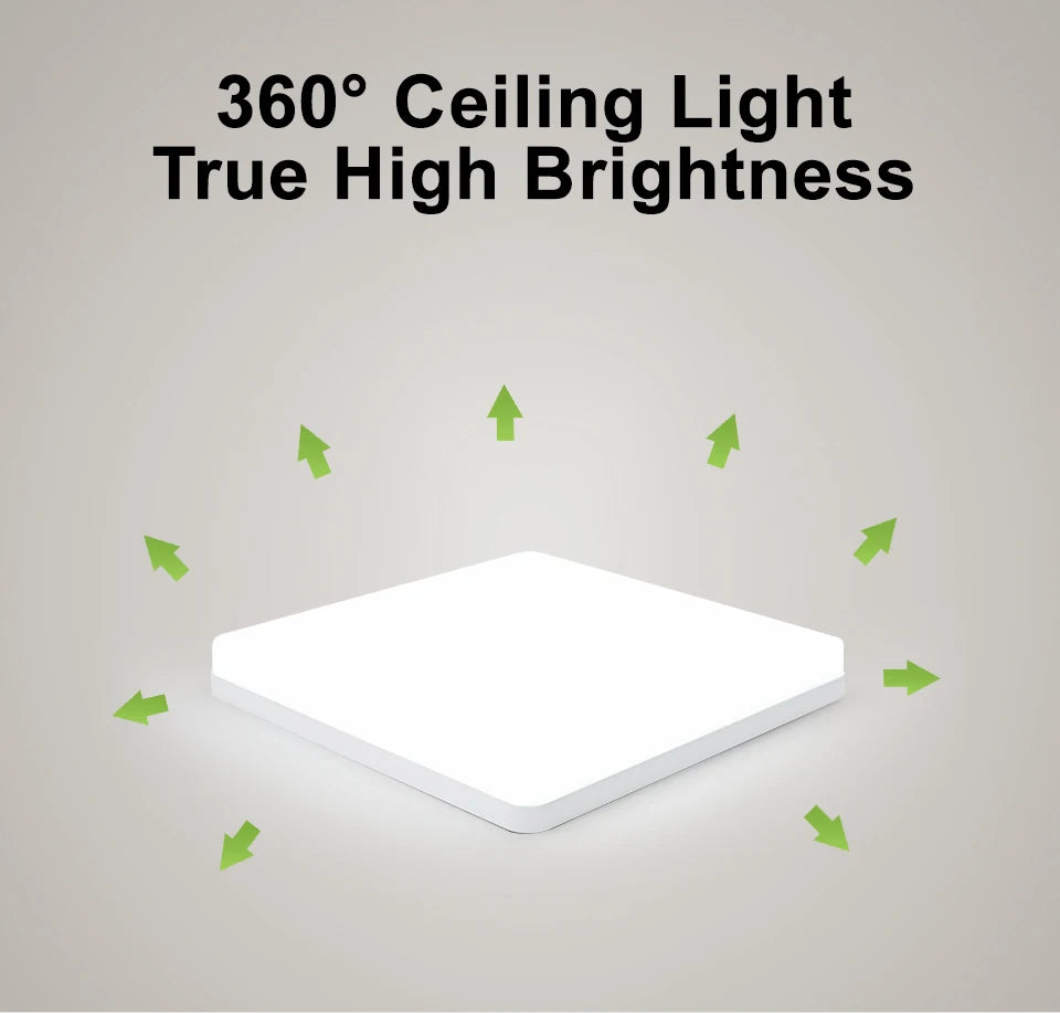 Fyrkantig LED-taklampa, 16 W eller 34 W