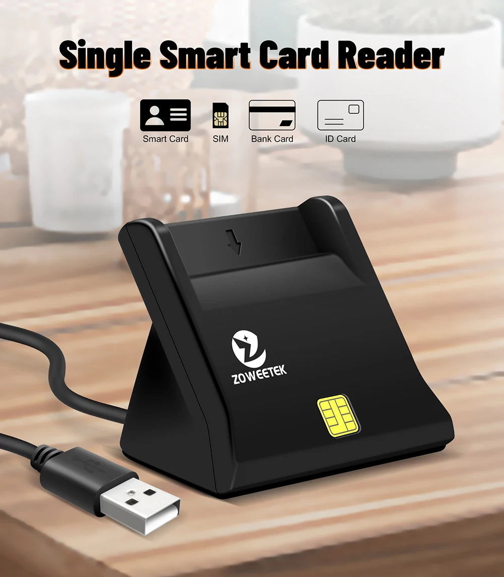 USB ISO 7816 Contact Slimkaartlezer