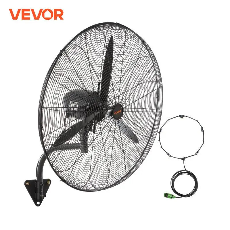 Wall-Mount Misting Fan 3-Speed Oscillating IP44 9500 CFM