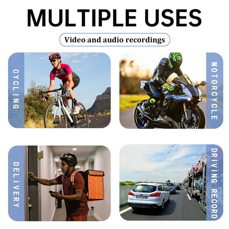 Outdoor Back-Clip Night Vision Recorder 1080p with Rotatable Lens