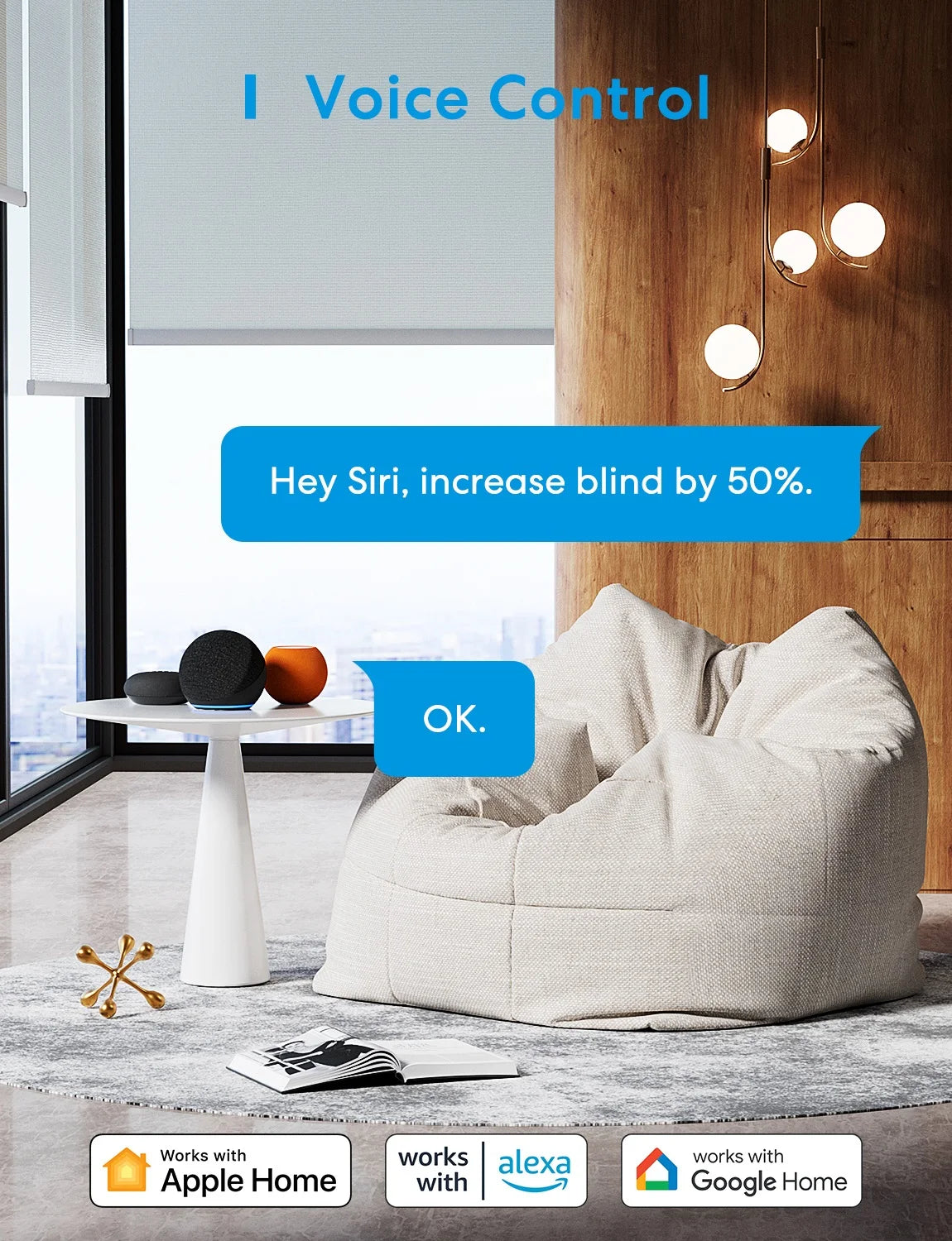 Meross Smart Matter EU Roller Shutter Timer (MRS100MA) Voice Control Percentage-Based Control  Work with Alexa,Apple Hone .