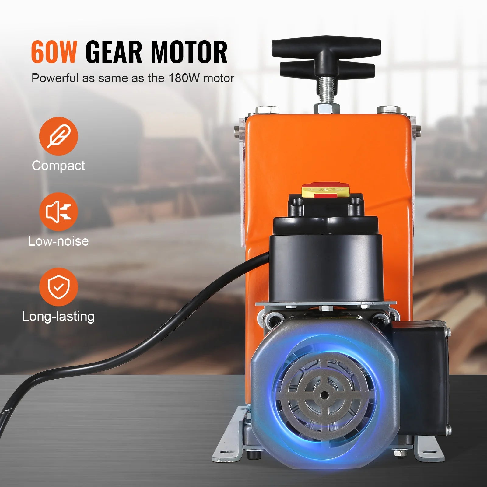 SucceBuy 60W 1.5-25mm Electric Wire Stripping Machine Visible Stripping Depth 6 Round+1 Flat Channels for Scrap Copper Recycling