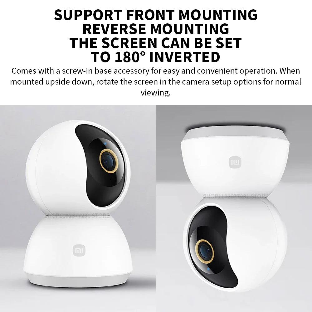 360° Smart Home Security Camera 2K PTZ 3MP AI Night Vision