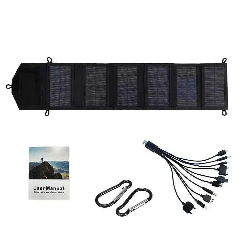 6-fold 800W Foldable Solar Panel 20w/h  Portable Solar Panels Charger USB 5V DC Full Time Power Solar Panel Mobile Power Supply 