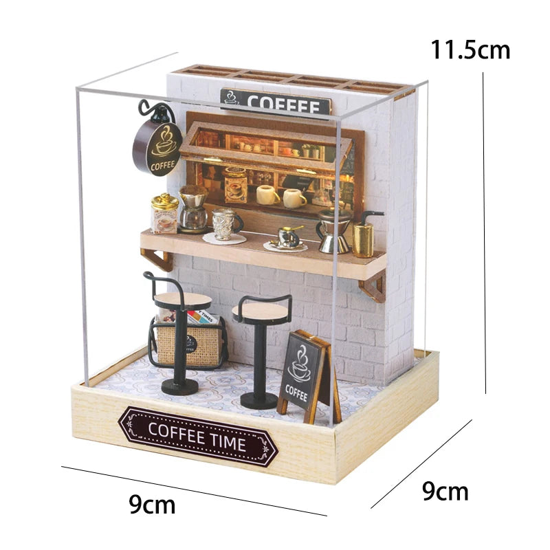 Kit de quarto em miniatura DIY, opções de modelos