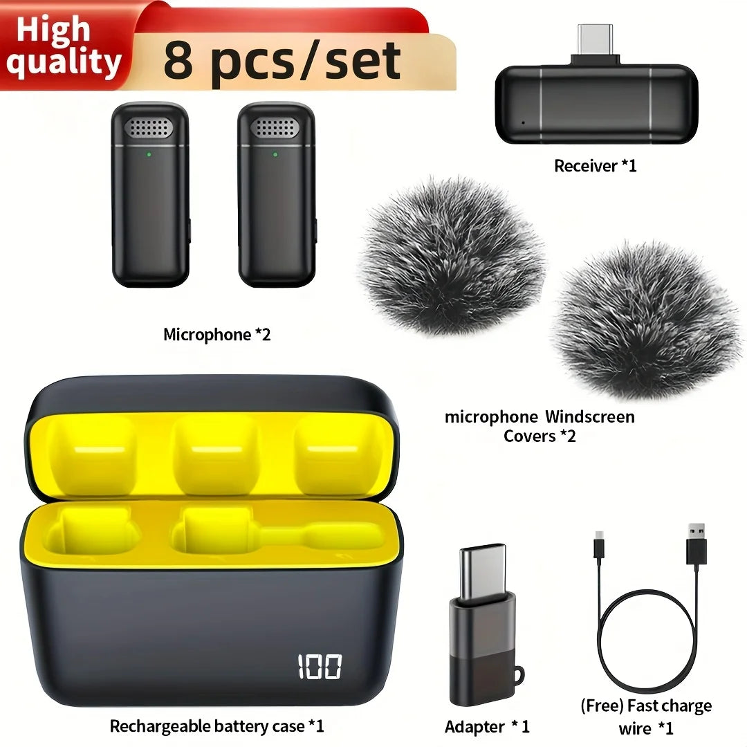 Wireless Lavalier Microphone with Charging Case