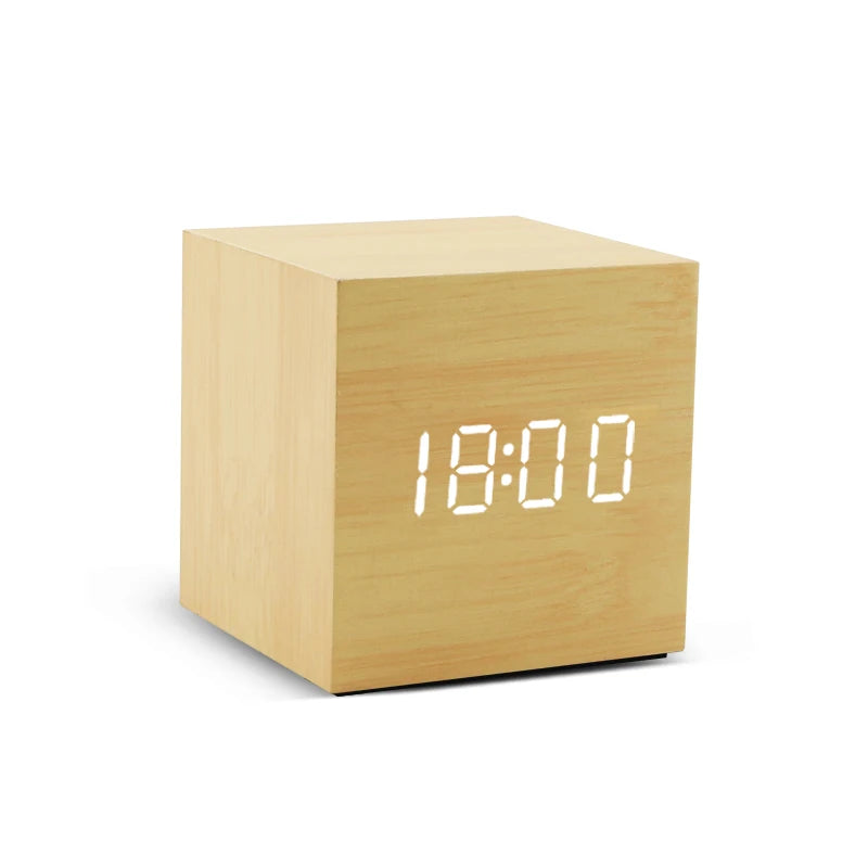 LED Digital Alarm Clock with Sound-Activated Display