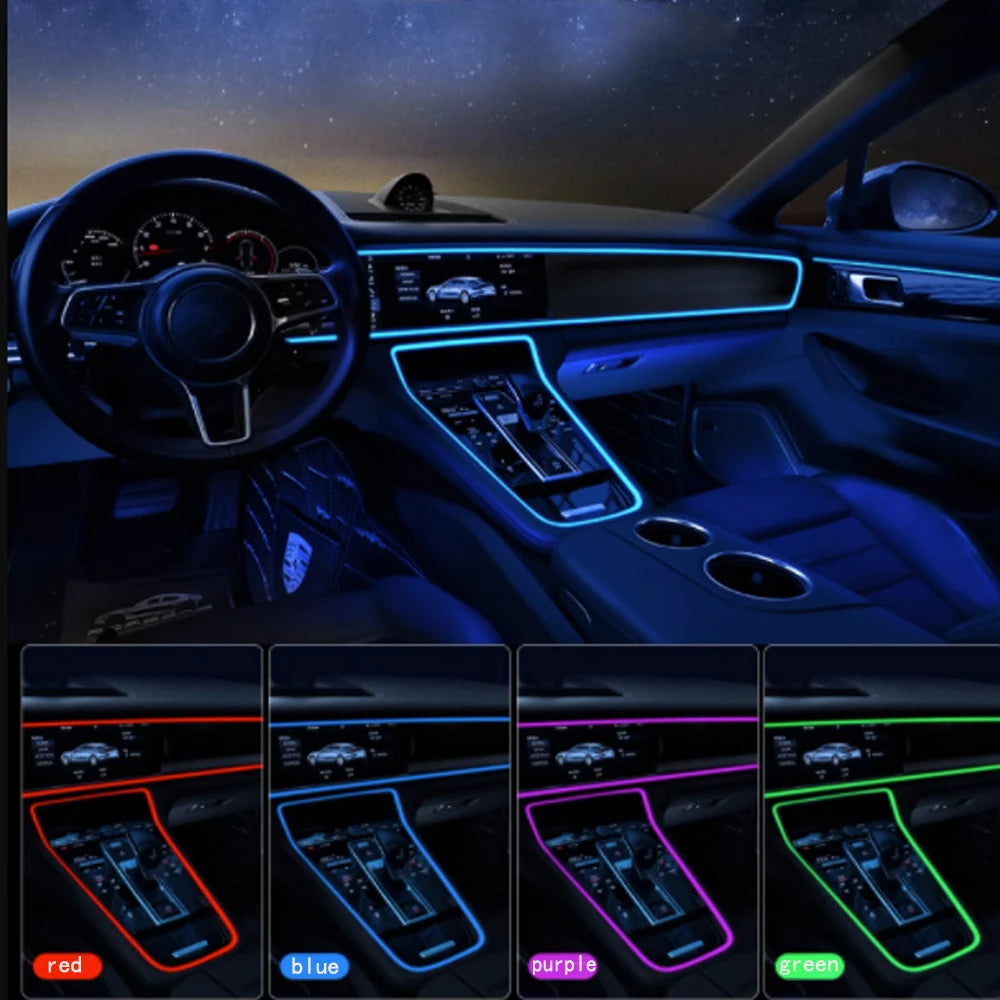 5V USB LED Strip Car Interior Ambient Light Tube
