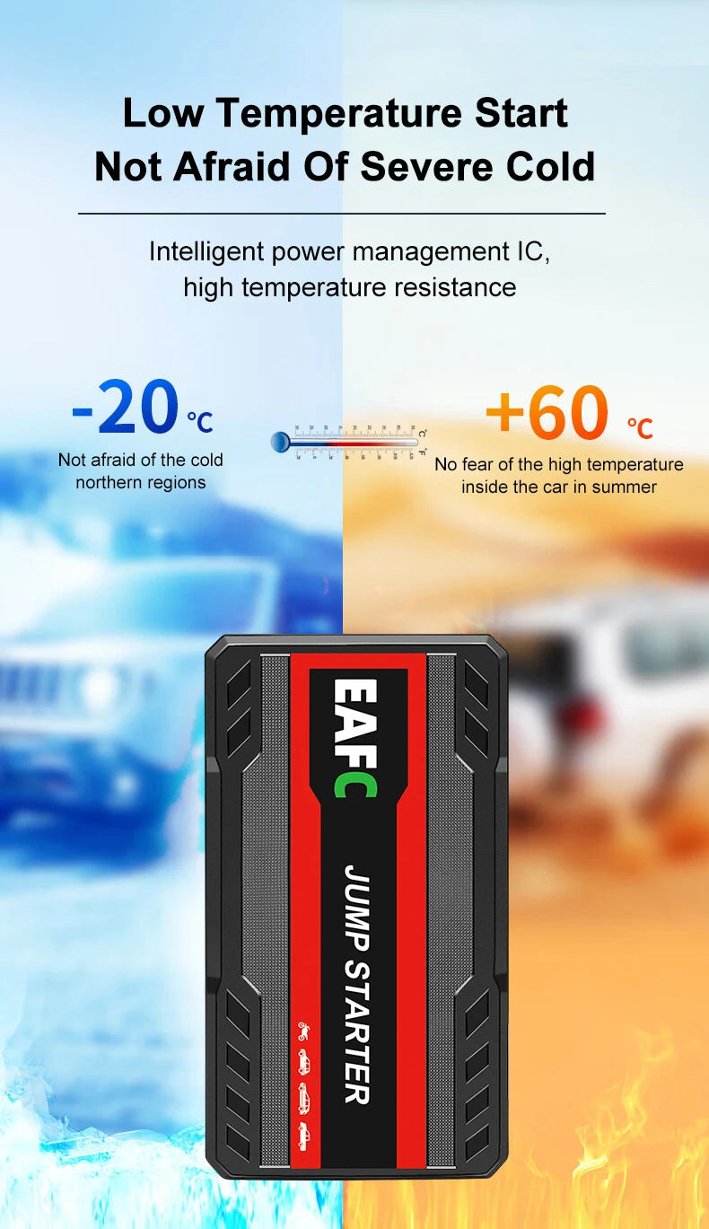 Avviatore di emergenza portatile per auto 12V Power Bank Booster