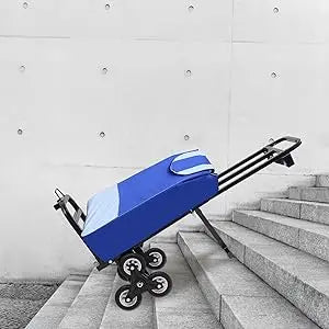 Stair Climbing Cart 460lbs Capacity, Portable Folding Trolley with 6 Wheels, Stair Climber Hand Truck with Adjustable Handle for Pulling, All Terrain Heavy Duty Dolly Cart for Warehouse (Style-C)