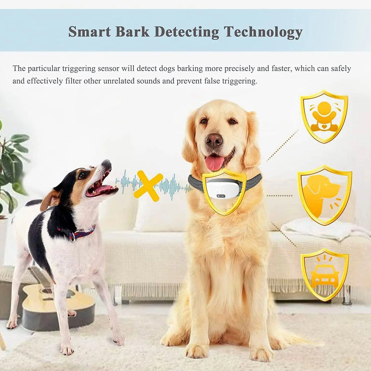 USB-Rechargeable Bark-Response Collar, Model 658