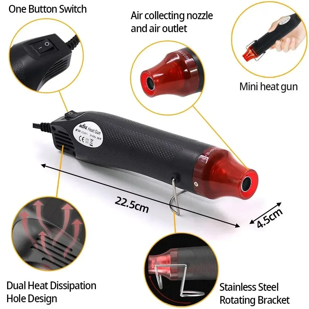 Mini Craft Heat Gun with Stand, EU Plug, 220 V