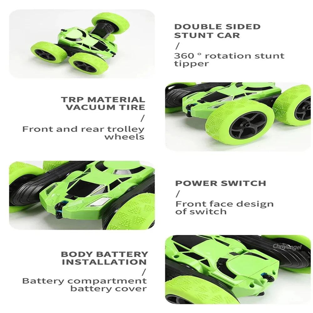 RC Stunt Car Children Double Sided Flip 2.4G Remote Control 360 Deree Rotation Off Road Drift RC Car Gifts For Kids Adults Boys 