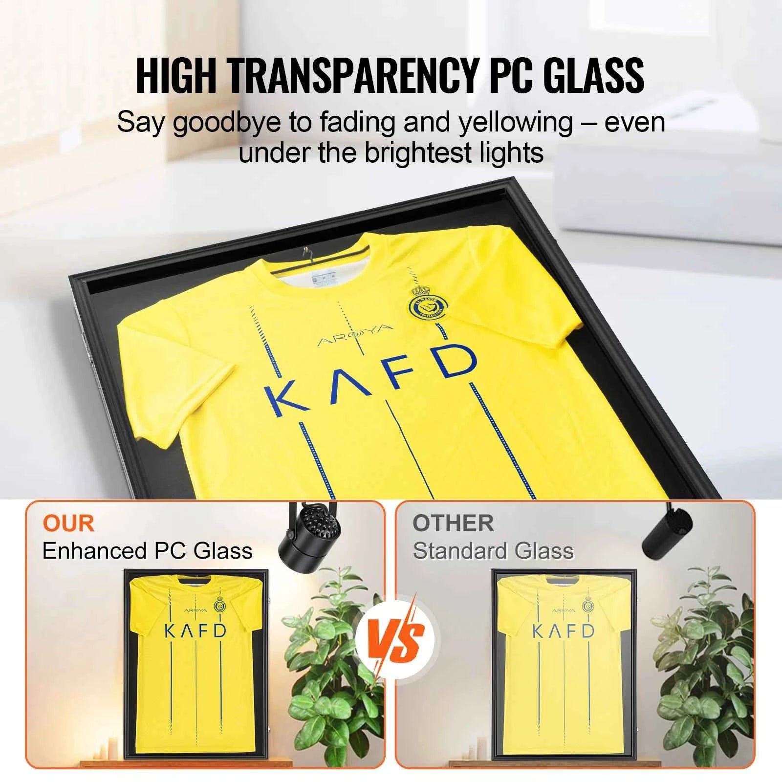 Jersey Display Frame Case Lockable Shadow Box with UV Protection