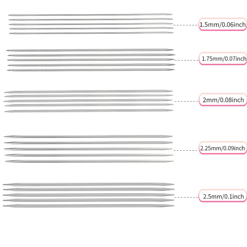 15cm Double-Pointed Knitting Needle Set