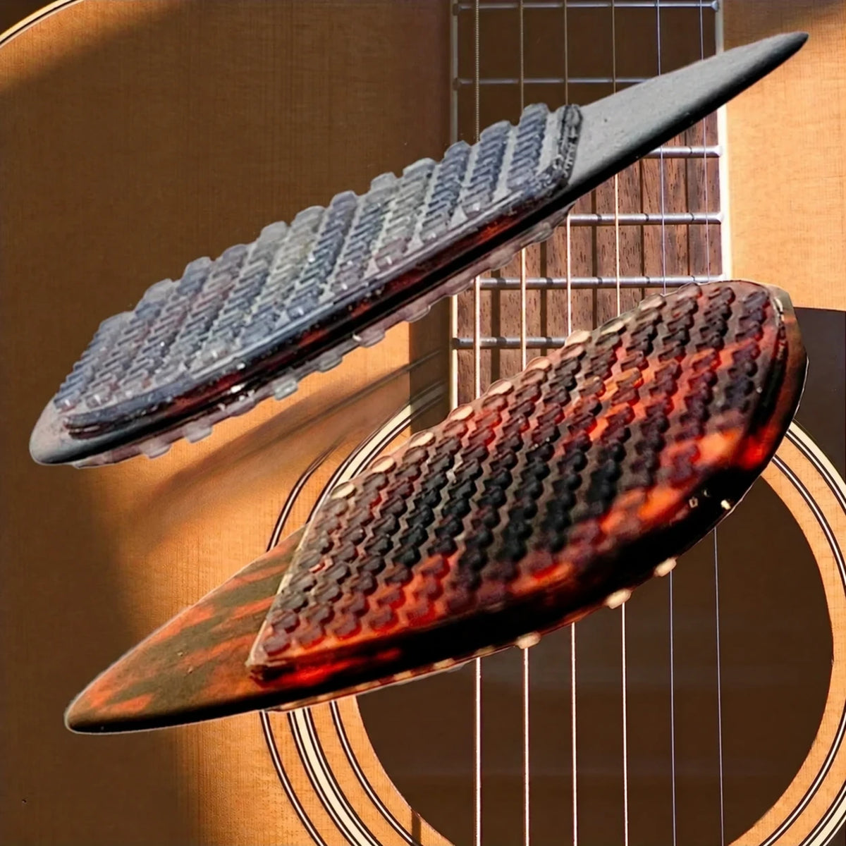 4 set di grip adesivi per plettri per chitarra