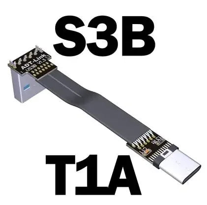 Cable de extensión plano tipo cinta USB 3.1, USB-C / USB-A