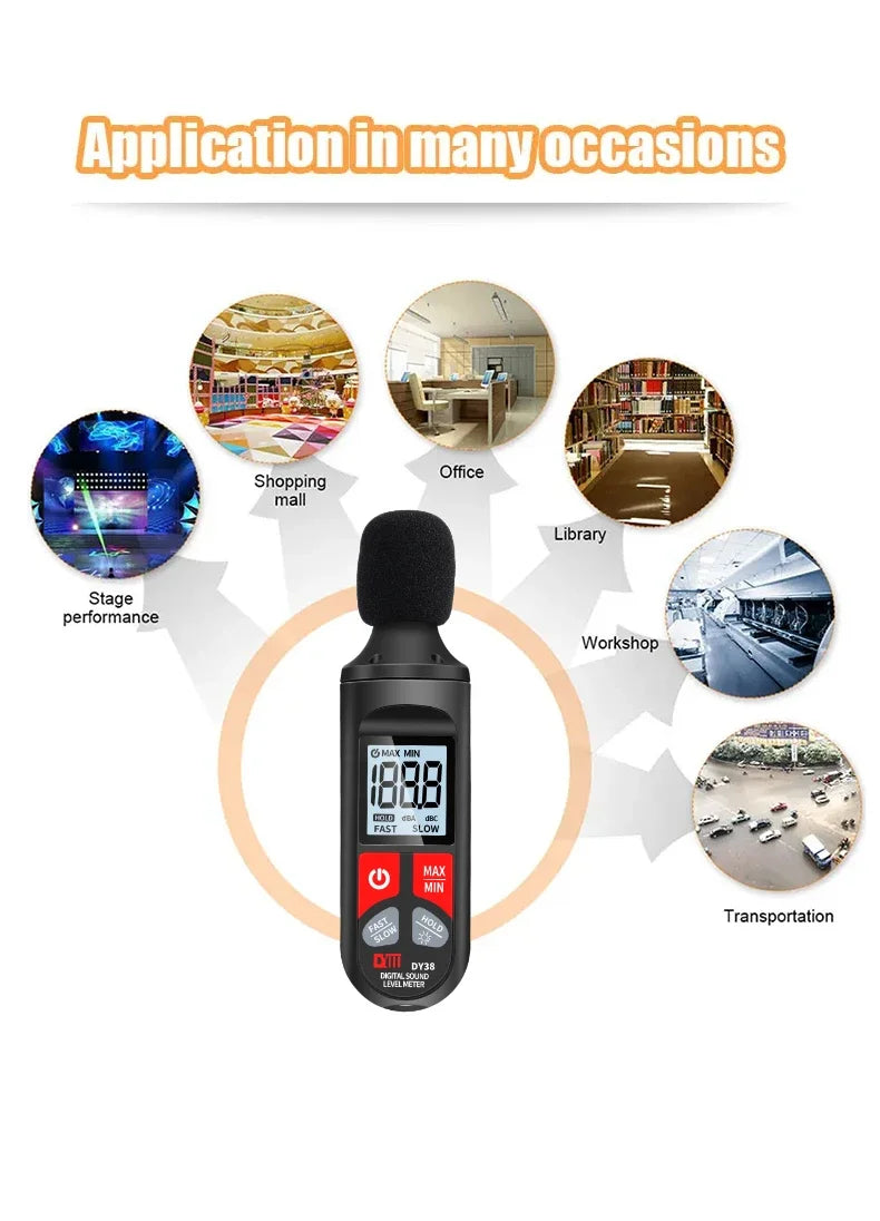 DY38 digitale geluidsniveaumeter