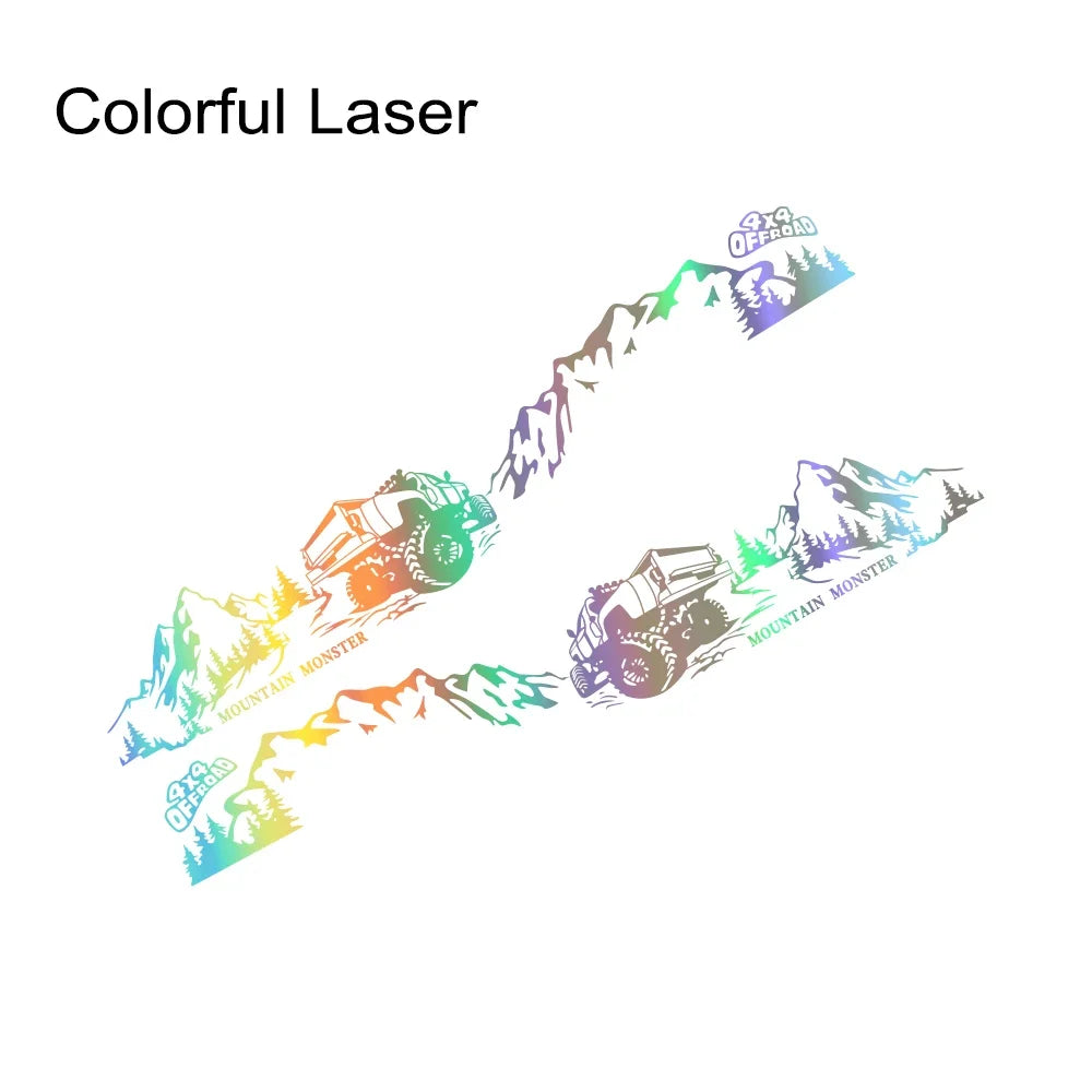 Car Sticker 4X4 Off Road Mountain Decal For Ford F150 Toyota Hilux Isuzu Dmax Dodge RAM Chevrolet Silverado Auto Accessories