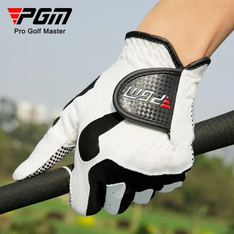 PGM Professional Golf Gloves Microfiber Cloth Fabric Breathable Non-Slip Gloves Club Swing Putting Training Gloves 