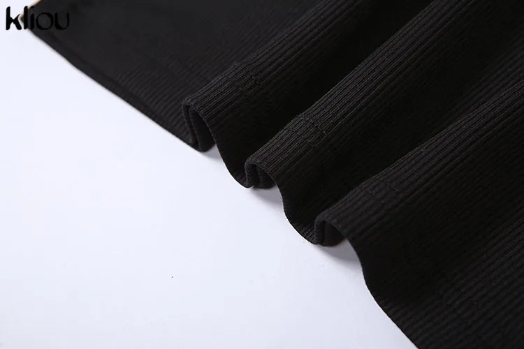 Kliou Elegant Office Lady Maxi Dress Women Solid Fashion Turn-down Collar Short Sleeve Button Side Slit Body-Shaping Street Robe 