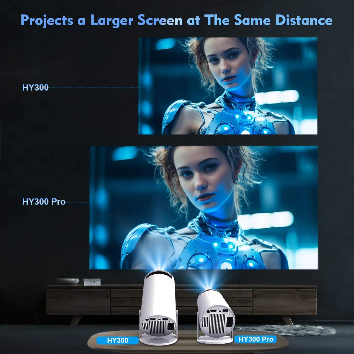 Magcubic Projector HY300 Pro 4K Android 11 Dual Wifi6 260ANSI Allwinner H713 BT5.0 1080P 1280*720P Home Cinema Outdoor Projetor Spy-shop.com