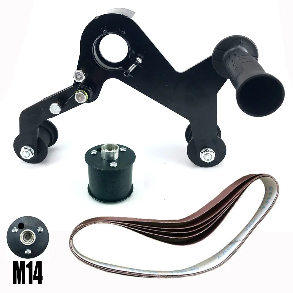 An attachment de lijadora de banda para amoladora angular