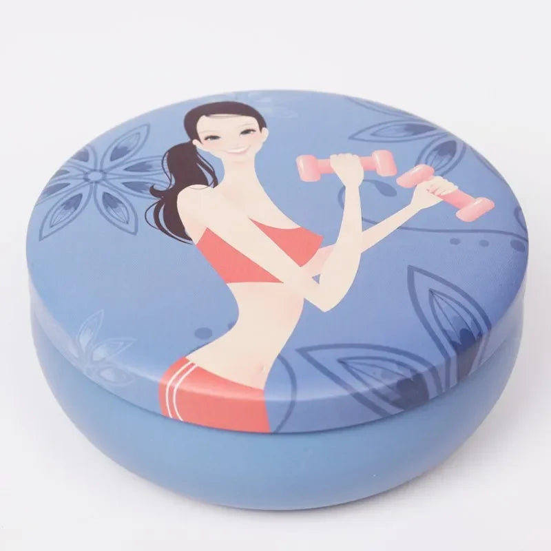 Round Tinplate Storage Tin, 10.7 cm, for Sweets and Tea
