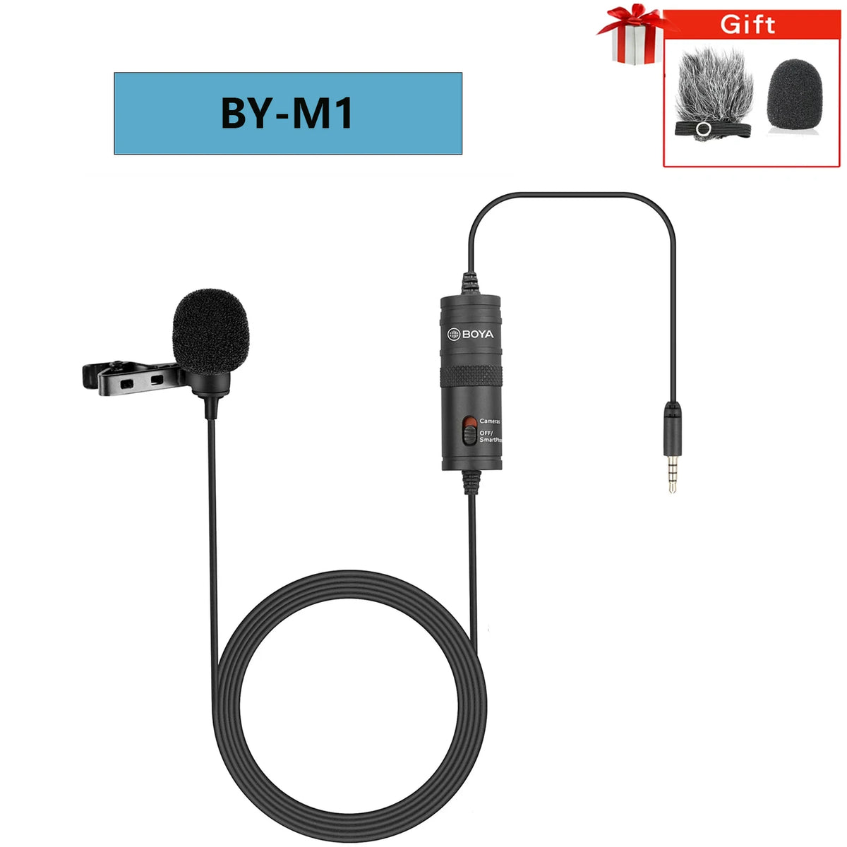 BY-M1 / BY-M1S Wired Lavalier Microphone