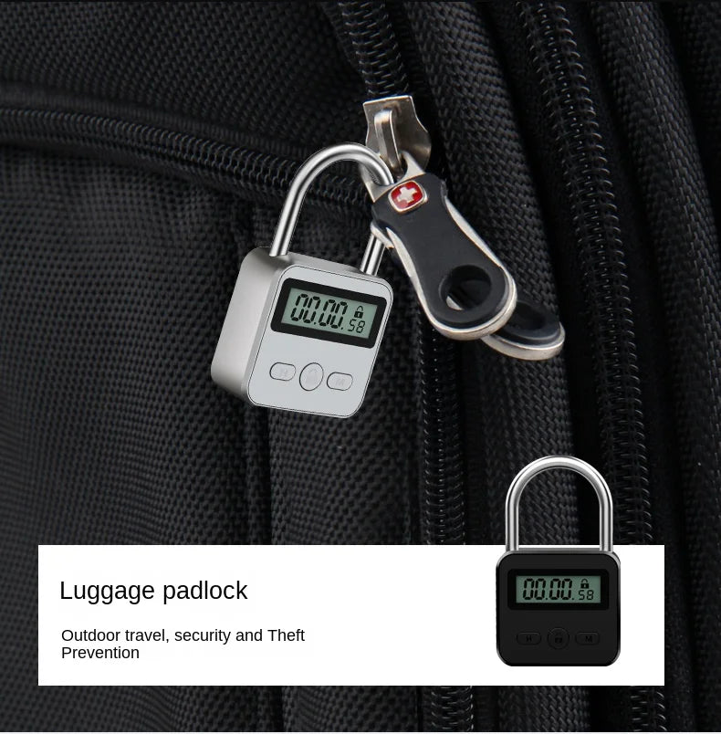 Rechargeable Timer Padlock with LCD