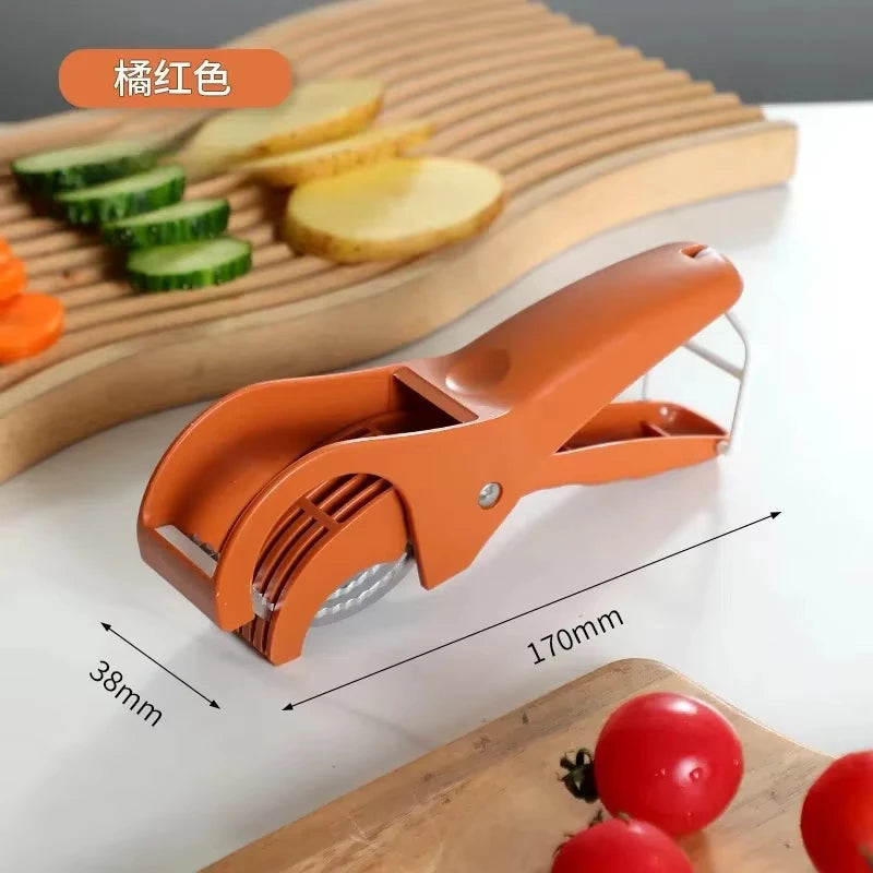 HooFun Kitchen Tools Stainless Steel Vegetable and Fruit Slicer Multi Functional Salad Slicer Kitchen Accessories 