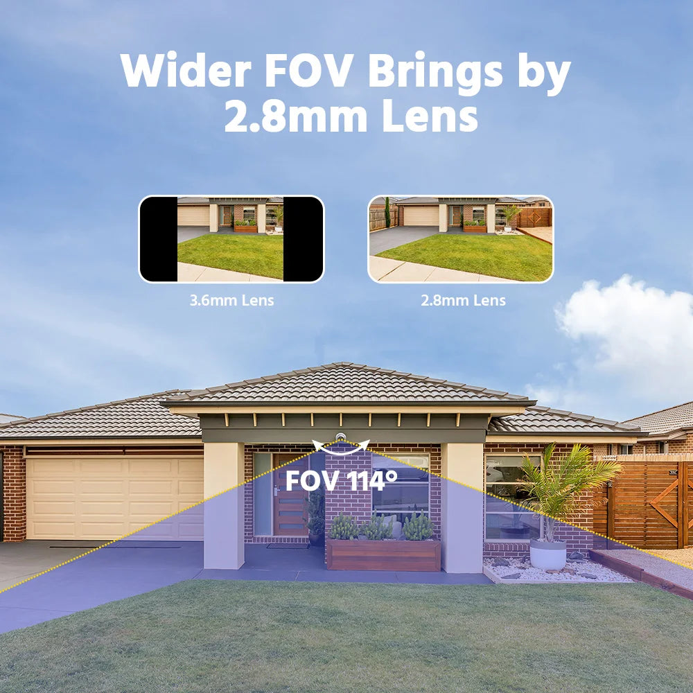 ANNKE 3K IR Network Security IP Camera Two-Way Audio Support flashing/ Audio alarm Smart Dual-Light Waterproof POE Camera 2.8 mm 