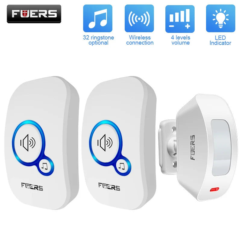 FUERS Wireless Door Sensor Alarm with Visitor Chime