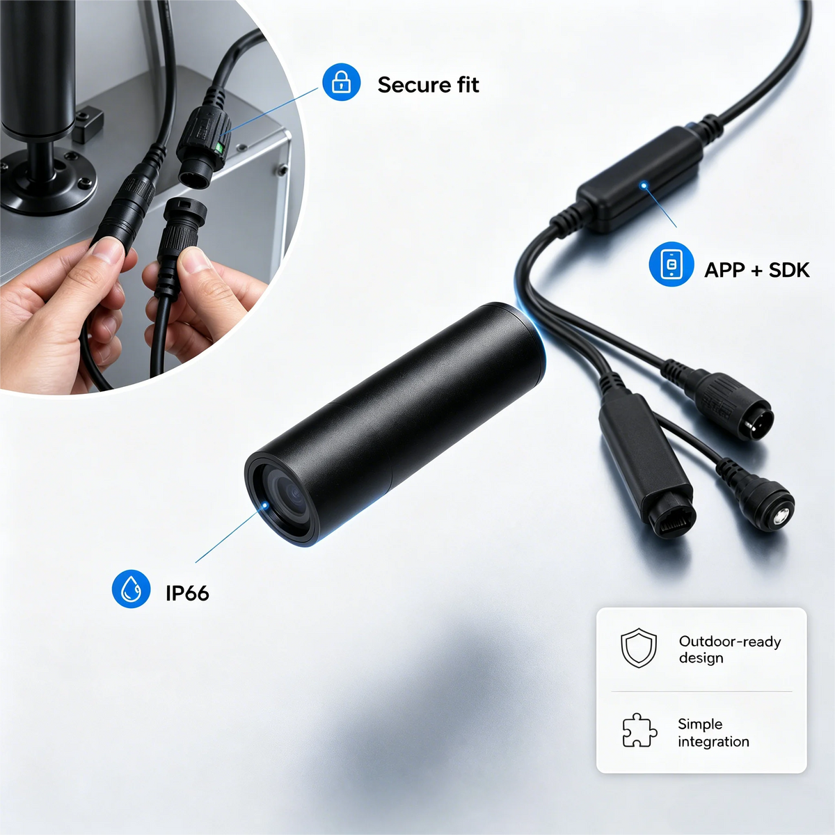 5MP IP66 PoE Mini Bullet Camera with Motion Detection