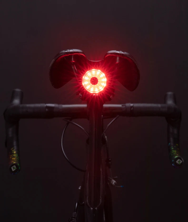Feu arrière de vélo rechargeable avec détection de freinage et 7 modes  