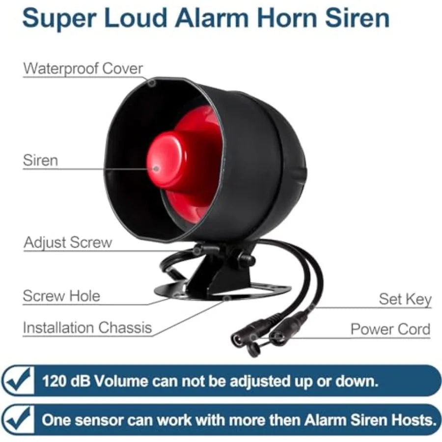WiFi Alarm System for Shed and Garage with 120dB Alarm